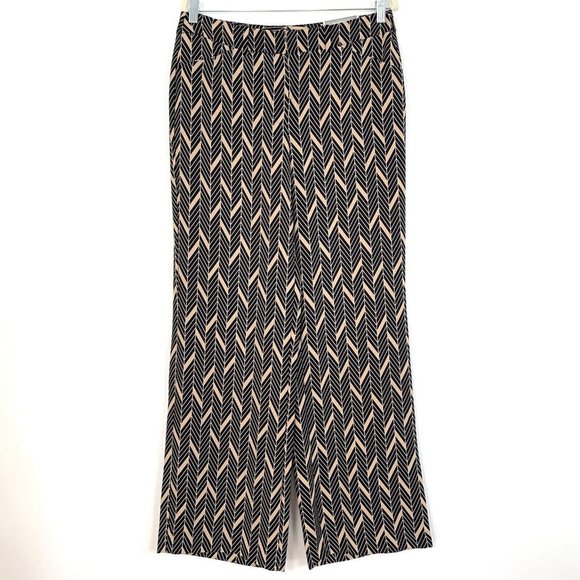 Chico's Wide Leg Pants Sz 0.5 USA Regular 6 Elevated Miter Print NO WRINKLE NWT - Picture 3 of 12